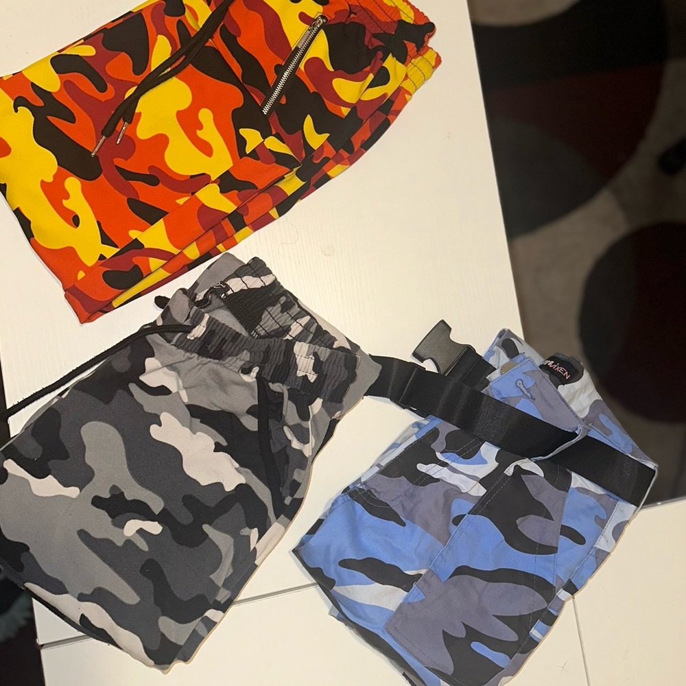 Colorful Camouflage pants set